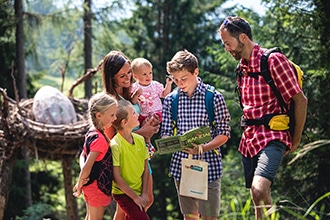 Sentiero tematico e gioco libro La foresta dei Draghi sul Latemar