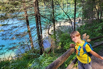 Lago di Tovel con bambini, passerelle