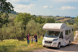 In camper con i bambini