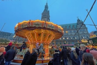 Amburgo, mercatino di Natale Roncalli in Piazza del Municipio