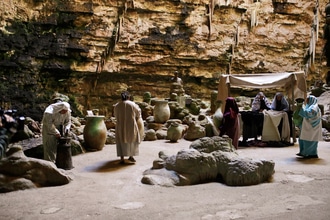 Presepe vivente nelle Grotte di Castellana (BA)
