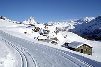 Torgnon d'inverno con bambini, sci di fondo