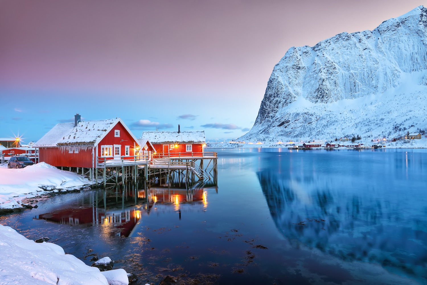 Le isole Lofoten in inverno