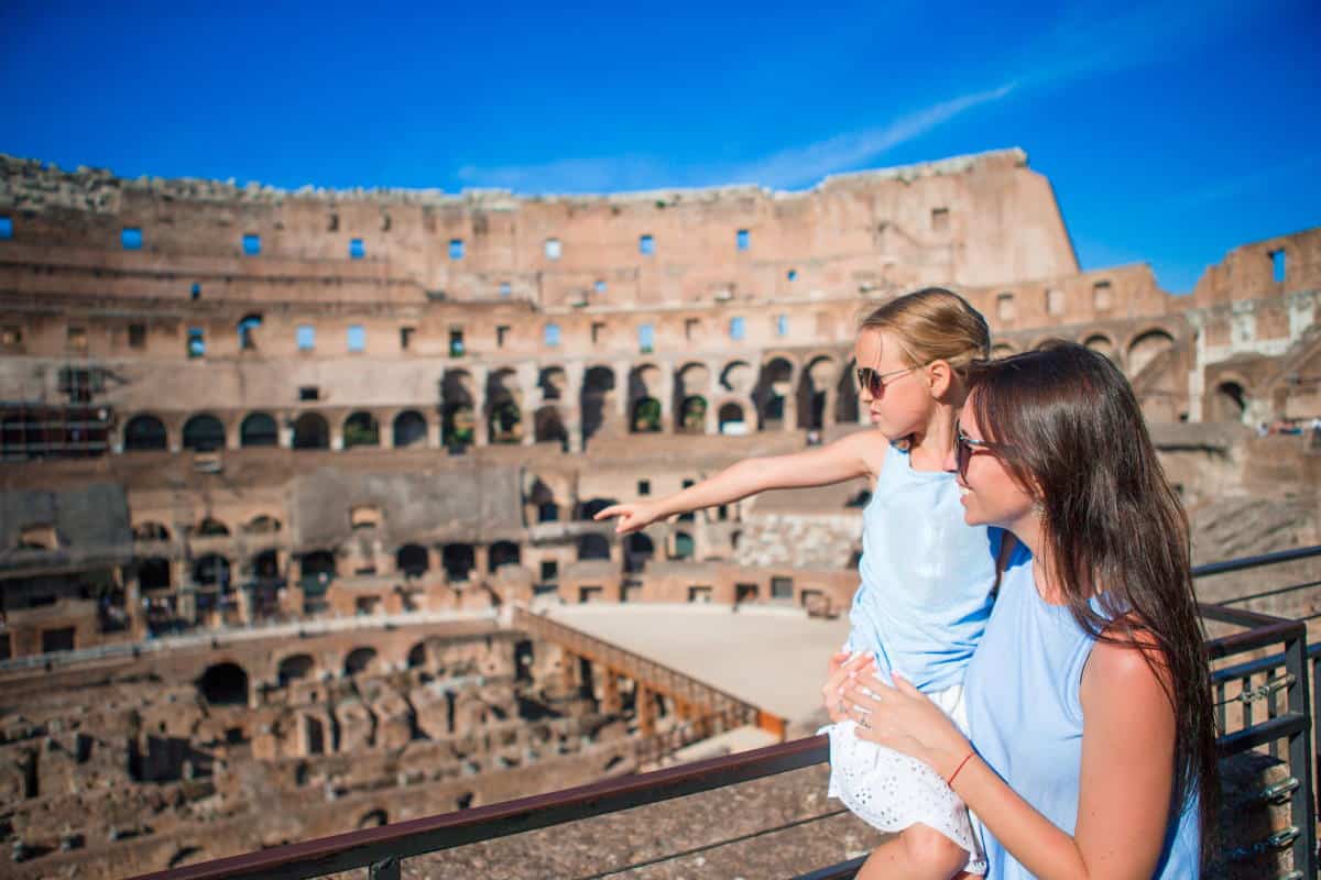 Colosseo con bambini