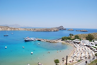 Spiaggia di Lindos a Rodi