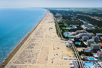 Bibione, panoramica costa e spiaggia