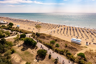 Spiaggia di Bibione, ombrelloni