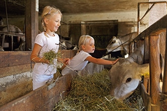 Coccole con i cuccioli ai masi Gallo Rosso in Alto Adige