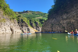 Canyon Novella in kayak, Val di Non