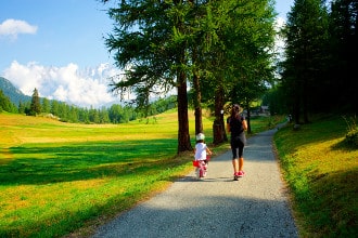 trekking e bicicletta anche per i bambini a La Thuile