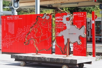 Stazione Bergun Trenino rosso patrimonio UNESCO