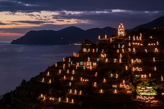 Il presepe di Manarola, in Liguria. Ph. Faabi
