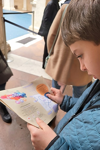 Mostra Emotion al Chiostro del Bramante, mappa bambini