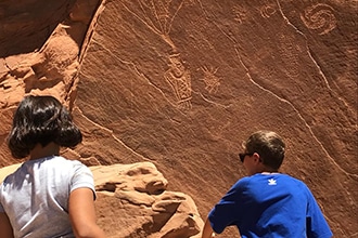 Arches National Park con i bambini, incisioni