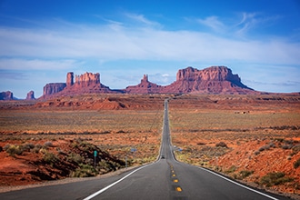 Monument Valley, strada