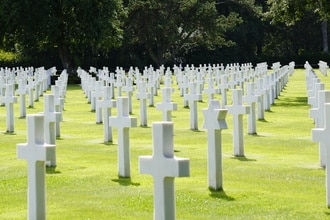 Normandia con i bambini: cimitero americano nelle spiagge dello Sbarco