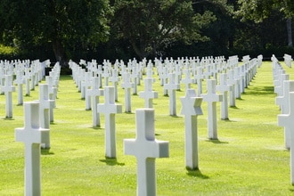 Normandia con i bambini: cimitero americano nelle spiagge dello Sbarco