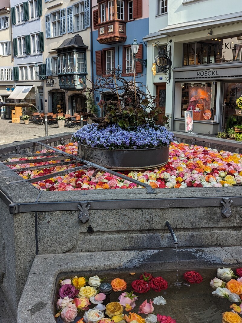 Pasqua a Zurigo: le fontane in fiore
