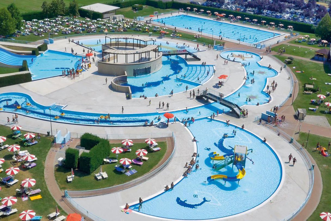 Panoramica di Aquatico, parco acquatico in Emilia Romagna