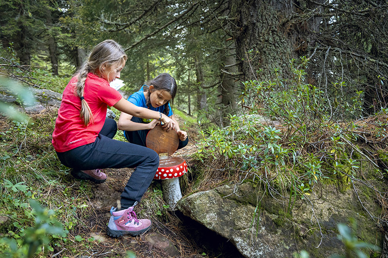 Giochi sull'Alpe Cermis per bambini