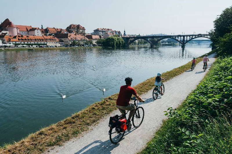 La ciclabile della Drava in Slovenia