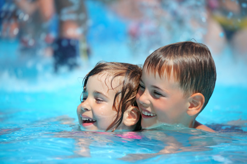 Bambini alle terme di Montecatini