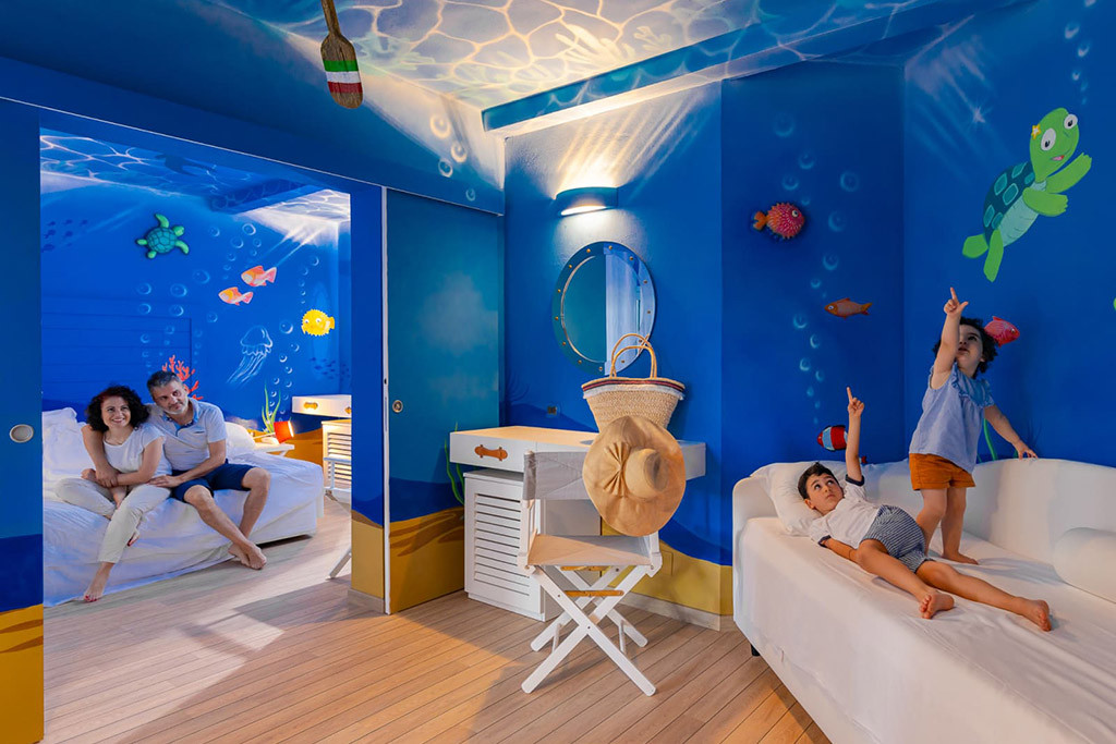 Club Ancora a Stintino, camera a tema mare