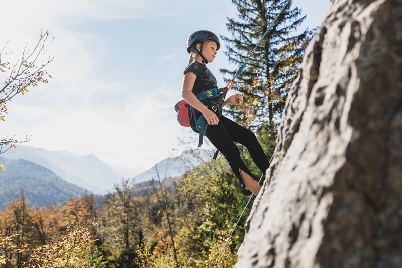 Lago di Bohinj, arrampicata sportiva per bambini