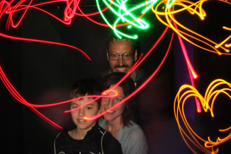 Ikono, light painting con bambini