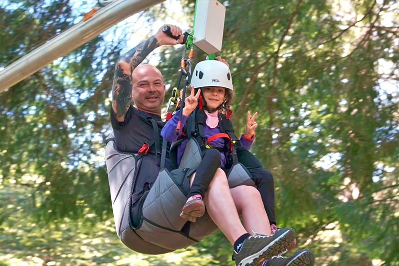 Zip line in Paganella