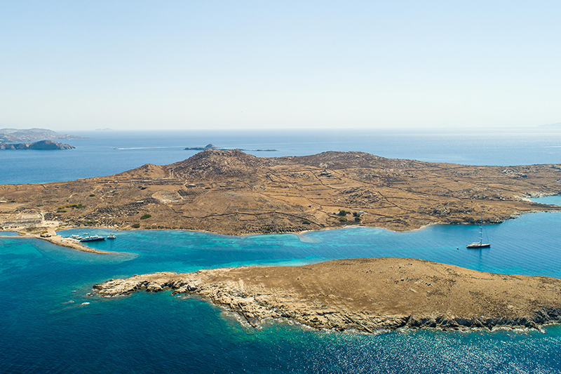 Vista sull'isola di Delo