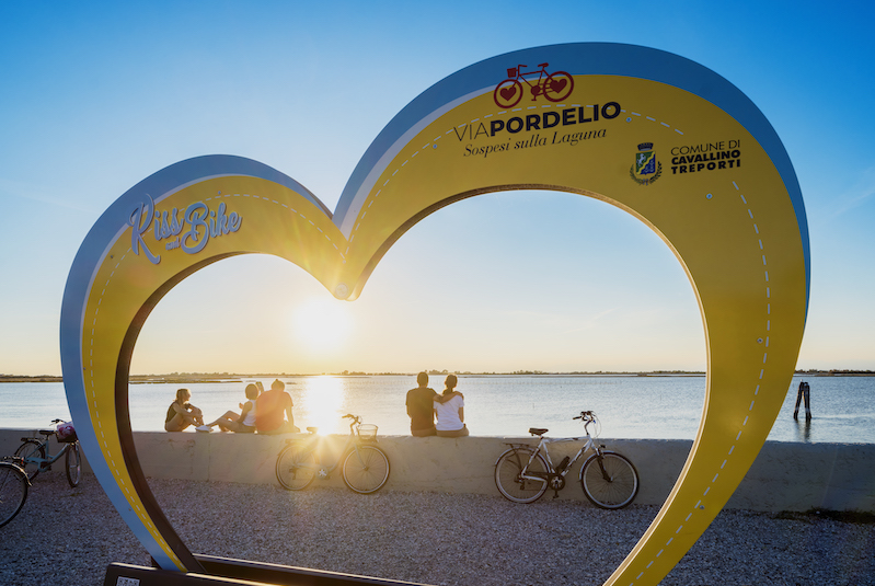 punto panoramico lungo la via del respiro ciclabile Cavallino Treporti