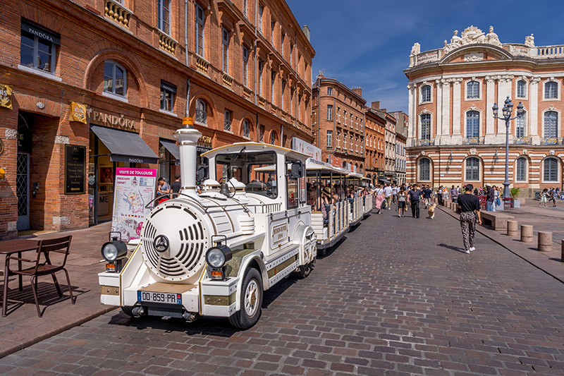 Centro di Tolosa e trenino turistico per bambini