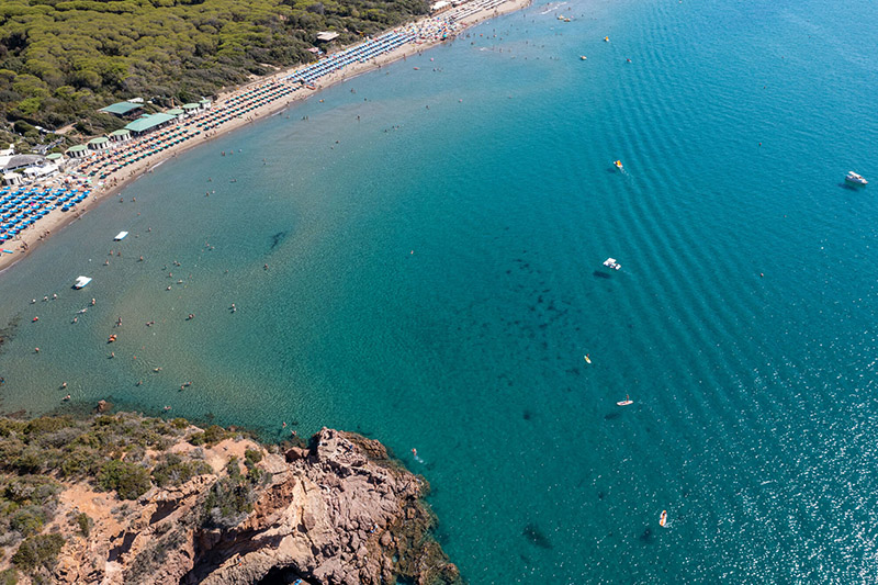 Spiaggia e mare Club del Sole Stella del mare a Castiglione della Pescaia