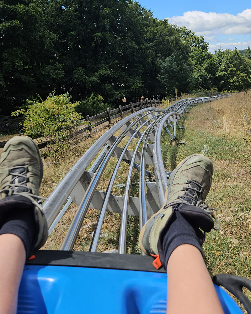 Discesa in fun bob a Monte Livata con bambini e ragazzi
