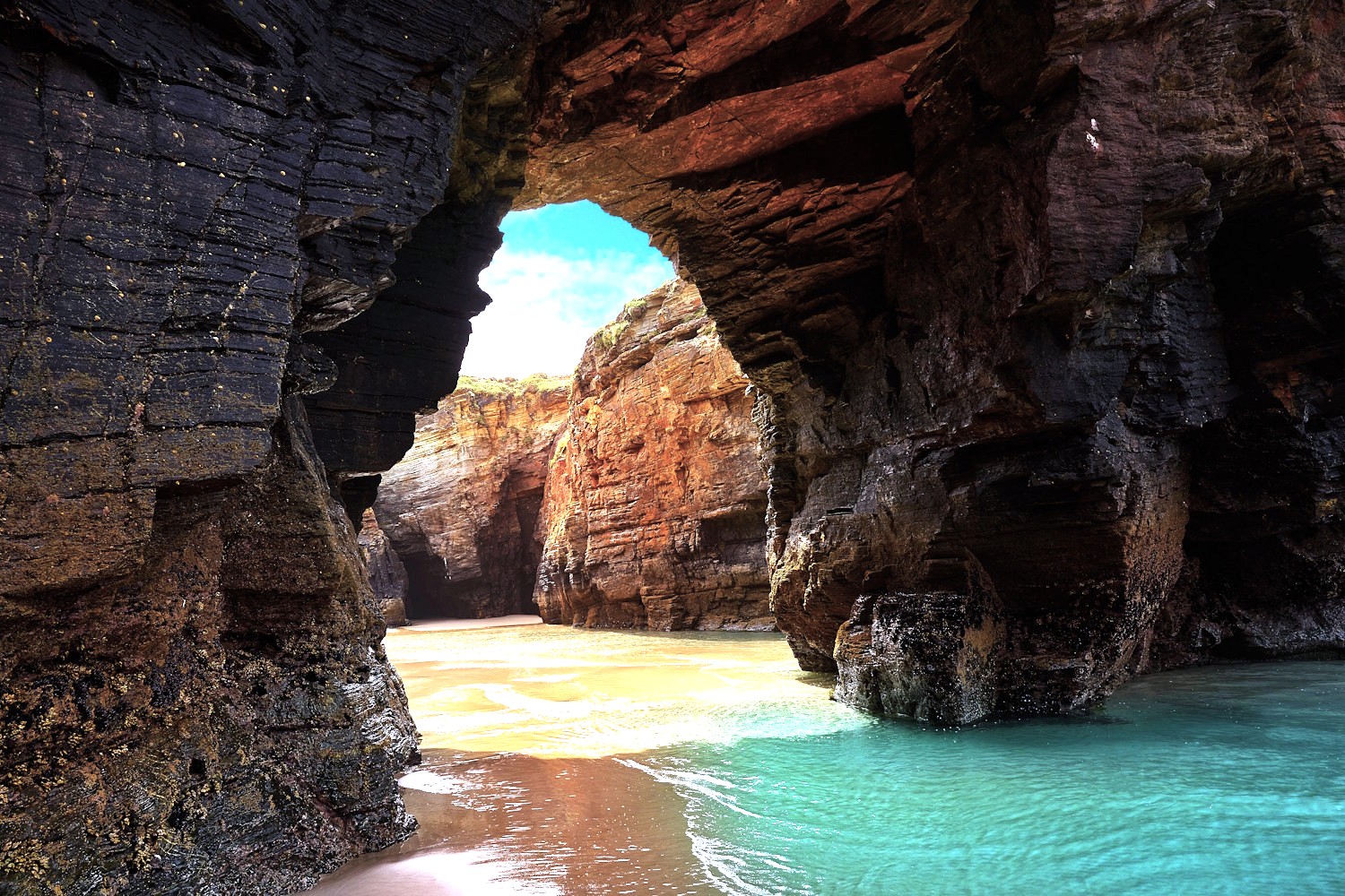 Spiaggia delle cattedrali in Galizia