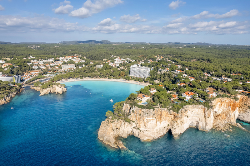 Cala Galdana, Minorca, veduta aerea