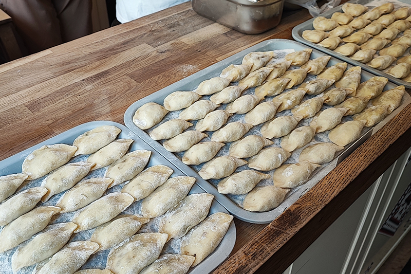 Tipici pierogi fatti a mano
