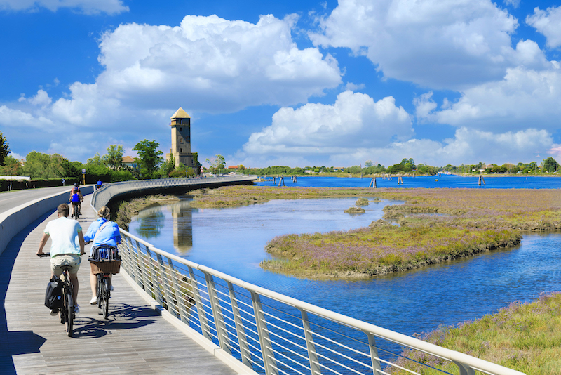 ciclabile via del respiro e torre crepaldo cavallino treporti
