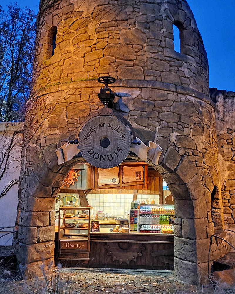 Parco di Efteling in Olanda in autunno e inverno, Street food