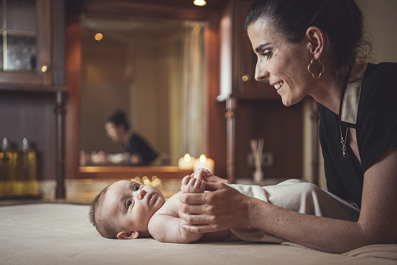 Baby massaggio al Cavallino Bianco di Ortisei