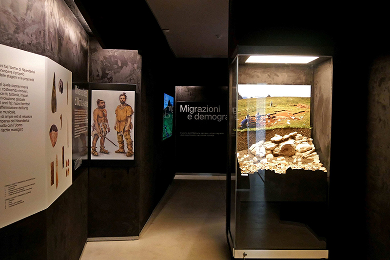 Prima sala Museo dell'Uomo della Valle Rosna