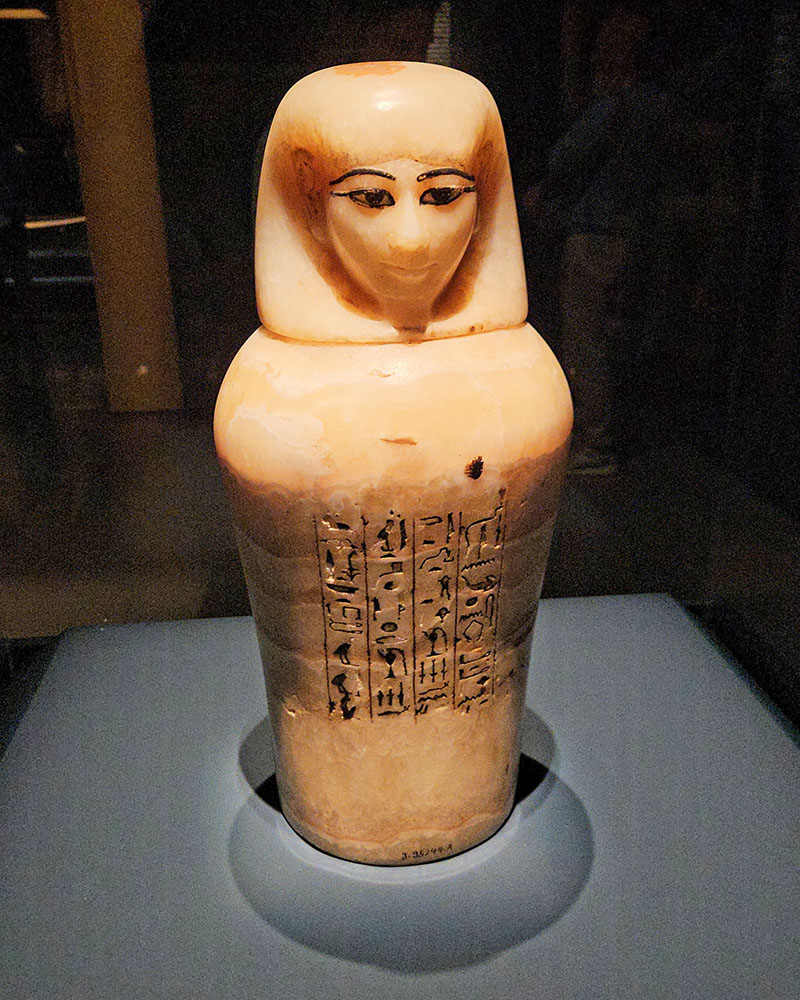 Vaso canopo di Tuya, Mostra Tesori dei faraoni a Roma