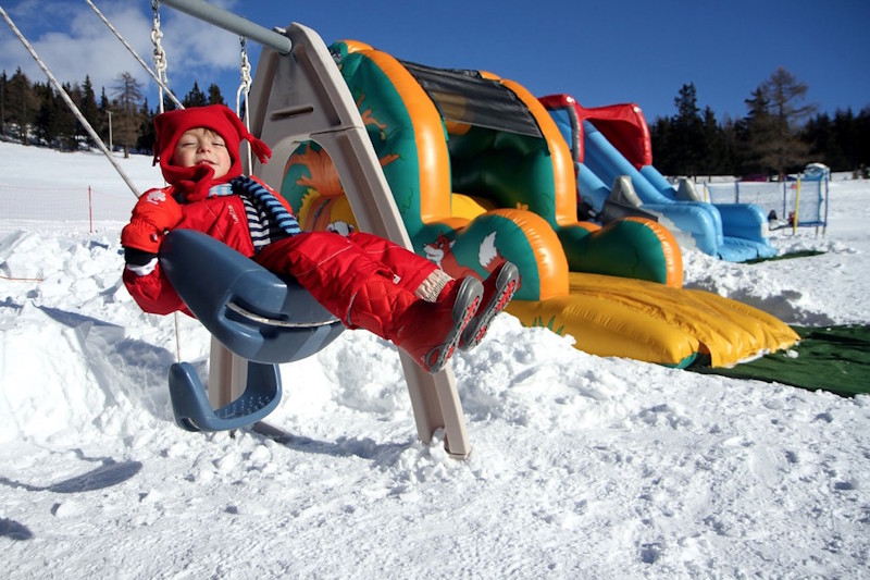 Torgnon in inverno con bambini