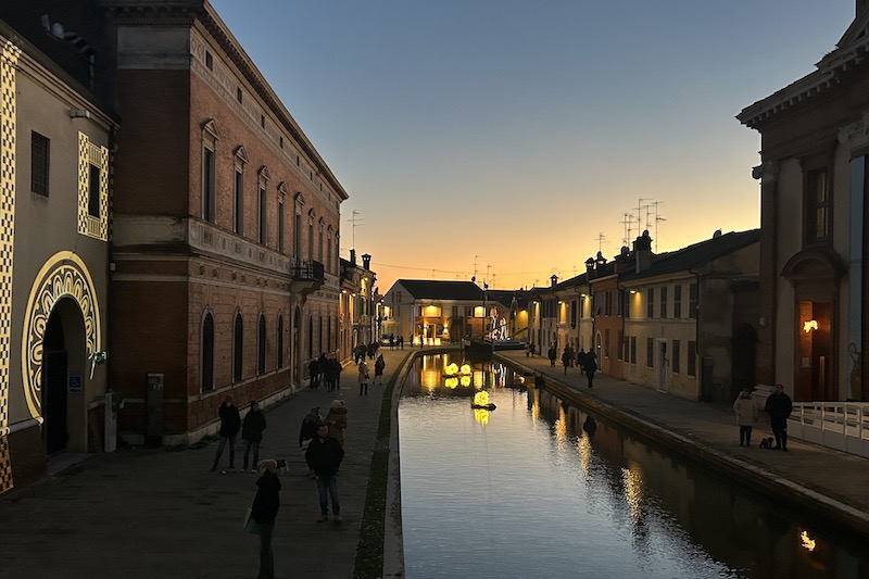 comacchio canale tramonto