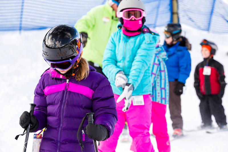 bambini montagna sci