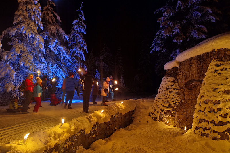 Fiaccolata notturna a Forni di Sopra