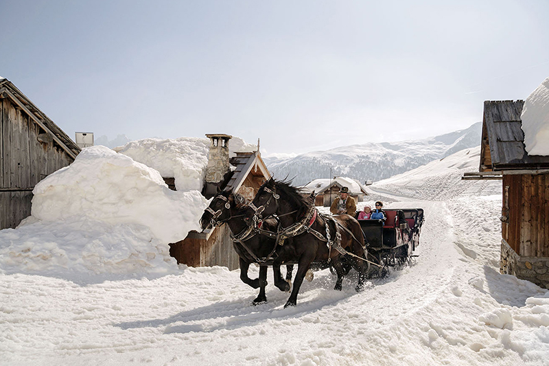 Slitta con cavalli © Fototeca Trentino