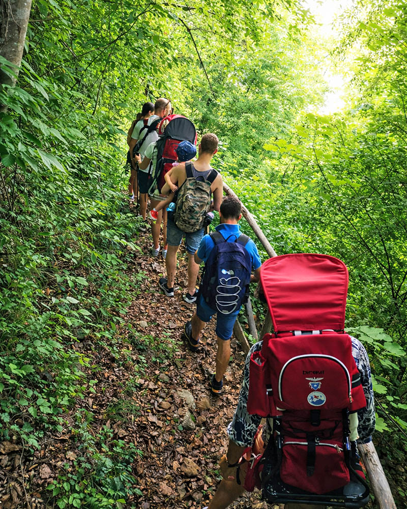 Family trekking