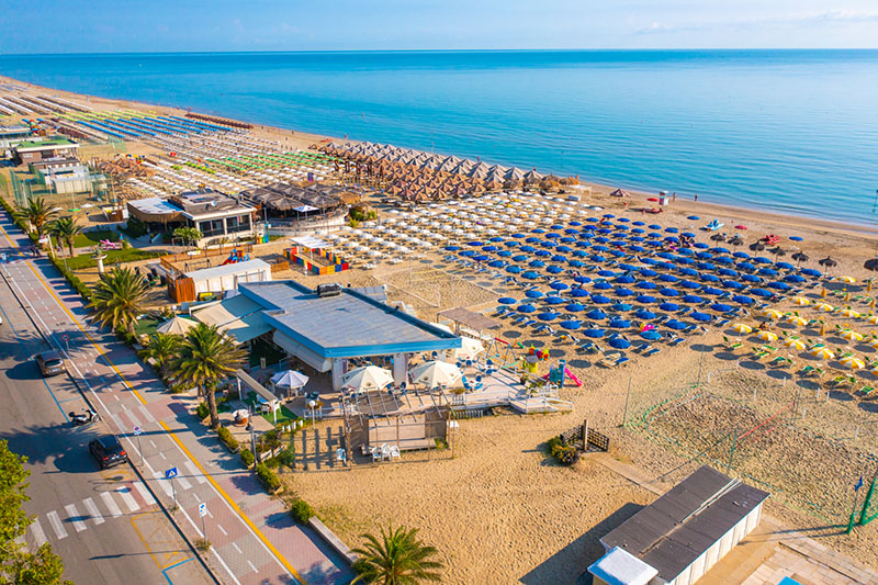 La spiaggia dell'Hotel Zenit di Giulianova
